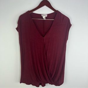 For The Republic Ribbed Wrap Front Blouse